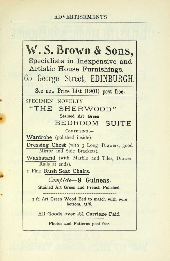 Post Office Directory advert for W. S. Brown & Sons