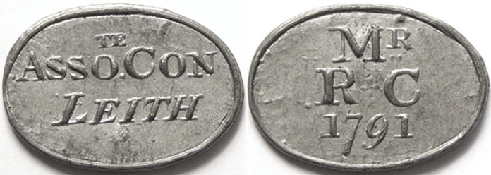 1791 Leith Associate Congregation communion token