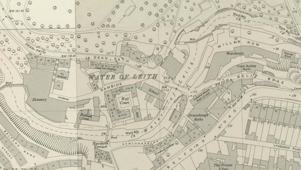 OS 1945 Town Plan of "Water of Leith" village. Reproduced with the permission of the National Library of Scotland