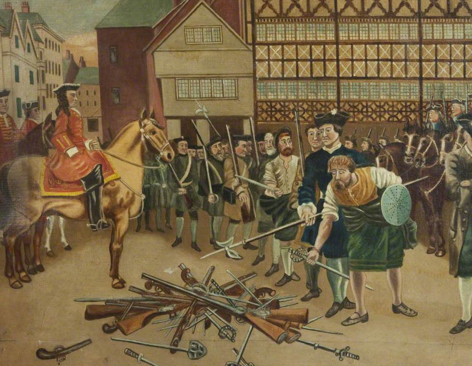 The Jacobites surrendering to General Wills at Preston. © Harris Museum & Art Gallery