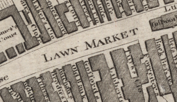 Lawn Market, Kincaid's map of 1784, Reproduced with the permission of the National Library of Scotland