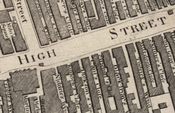 High Street, Kincaid's map of 1784, Reproduced with the permission of the National Library of Scotland