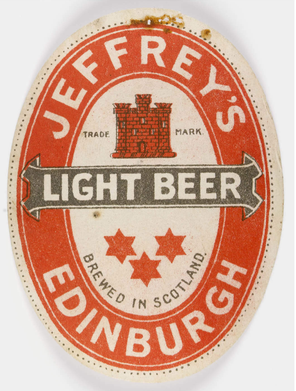 Jeffrey's beer label. © Edinburgh City Libraries