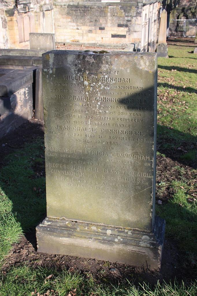 LBC Cunningham's grave stone in the New Calton Burial Ground. CC-BY-SA 4.0 Stephencdickson