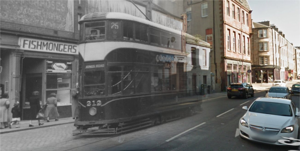 No. 25 Tram at Duke Street. Original image © Kenneth G. Williamson