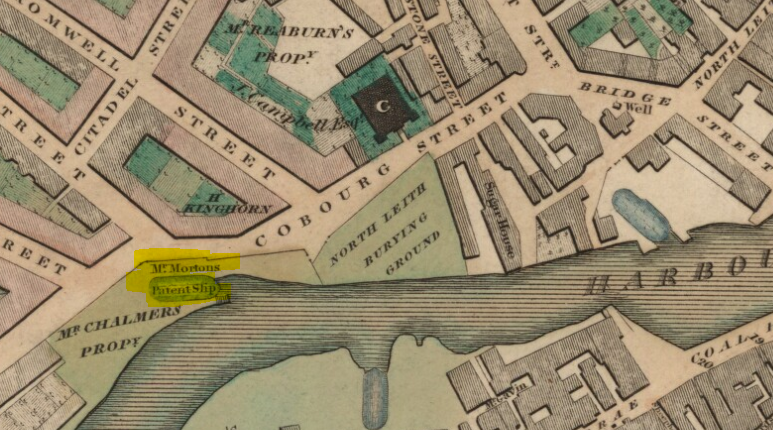 Charles Thomson's Town Plan Of Leith, 1822. Reproduced with the permission of the National Library of Scotland