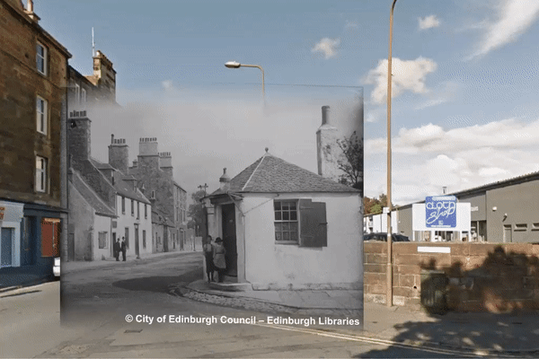 Bonnington Toll house - Now And Then overlay