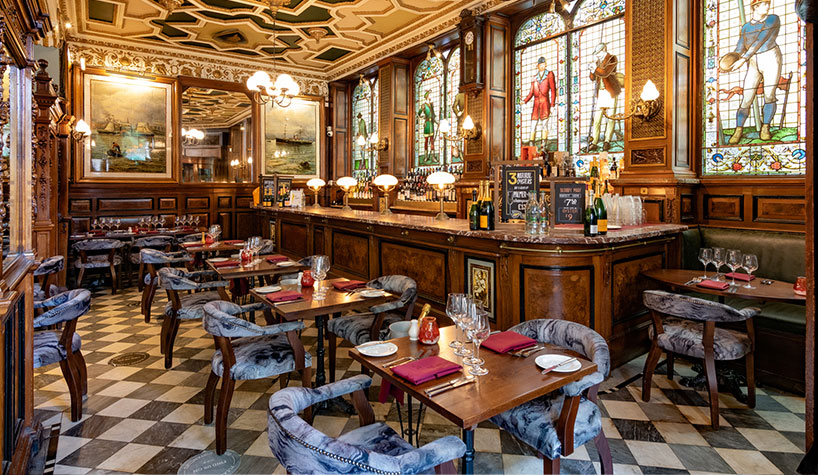 The Victorian splendour of the Café Royal dining room