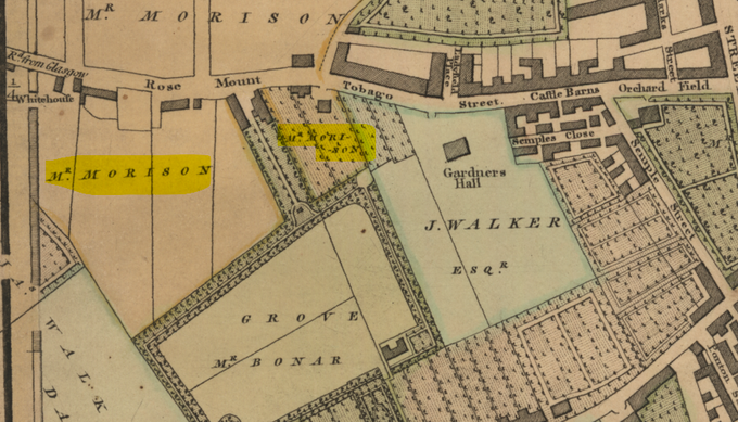 Ainslie Town Plan, 1804. Reproduced with the permission of the National Library of Scotland