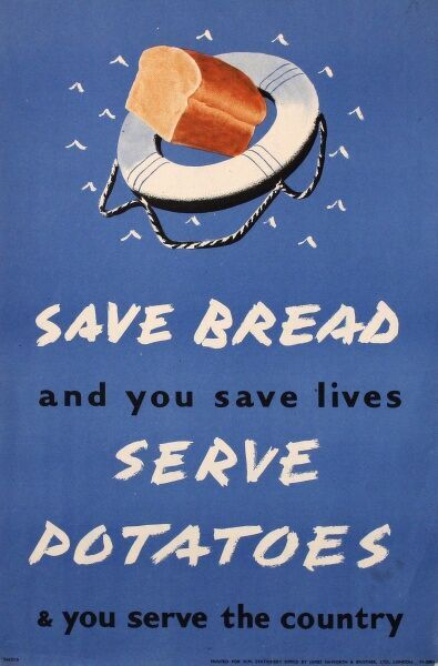 WW2 bread awareness campaign poster