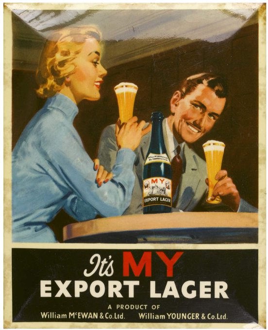 MY Lager. Clearly targeting the female market with this new (to the British market) drink. © Edinburgh City Libraries
