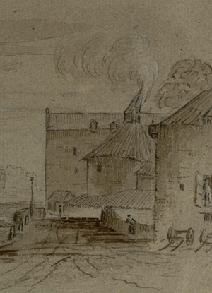 Canonmills malt kilns, James Skene, 1818, © Edinburgh City Libraries