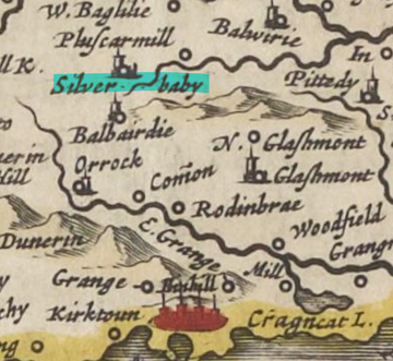 Silverbaby, Blaeu Atlas of Scotland, Map of Fife, 1654. Reproduced with the permission of the National Library of Scotland