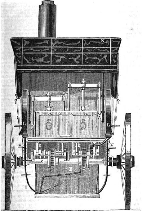 A Scott Russell steam coach, rear section