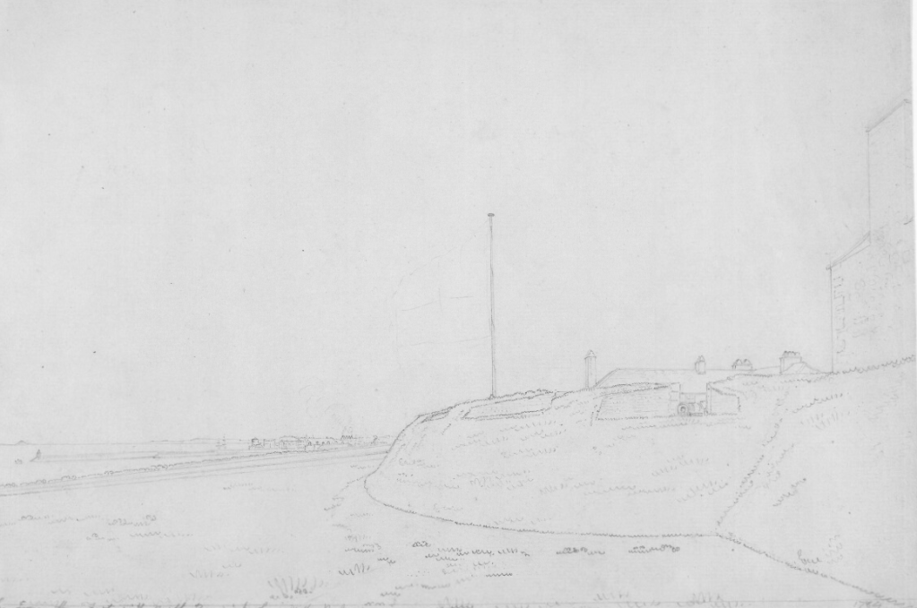 Leith Fort, 1784, from the Hutton Drawings. CC-by-4.0 National Library of Scotland