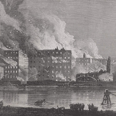 The burning of Tod's Mill, 1874