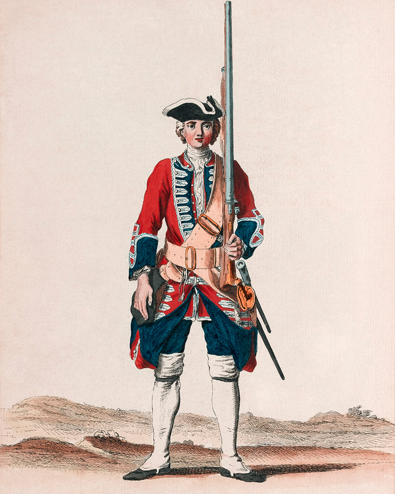 Soldier of the King's Own / 4th Regiment of Foot, 1742