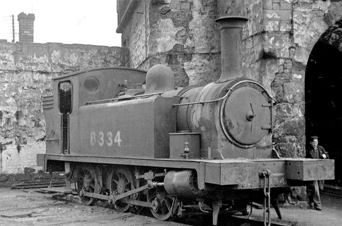 St Margarets Locomotive Depot, 8334, 13 August 1948. CC-by-SA 2.0 Ben Brooksbank